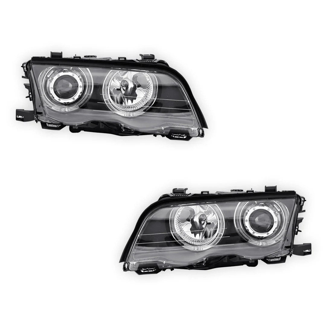 BMW 3 Series E46 Coupe (1999 - 2002) LED Angel-Eyes Projector Headlights LH + RH - Image 2