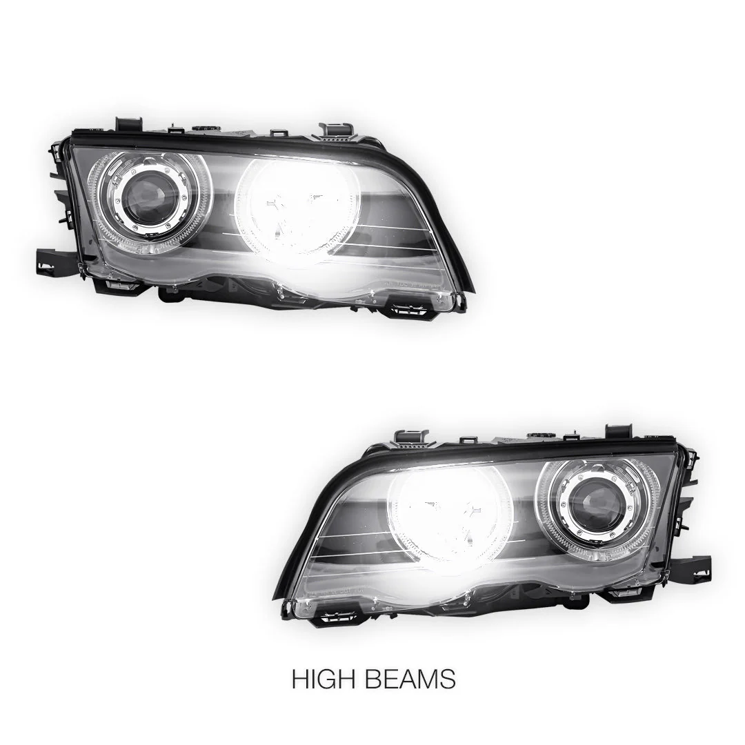 BMW 3 Series E46 Coupe (1999 - 2002) LED Angel-Eyes Projector Headlights LH + RH - Image 5