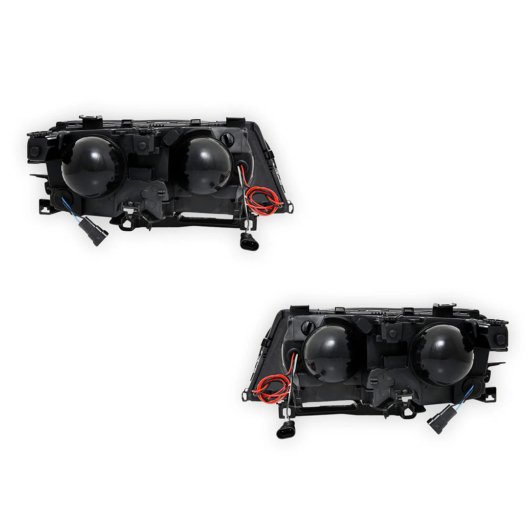 BMW 3 Series E46 Coupe (1999 - 2002) Black High Power LED Halo Angel Eyes Projector Headlights LH + RH - Image 3