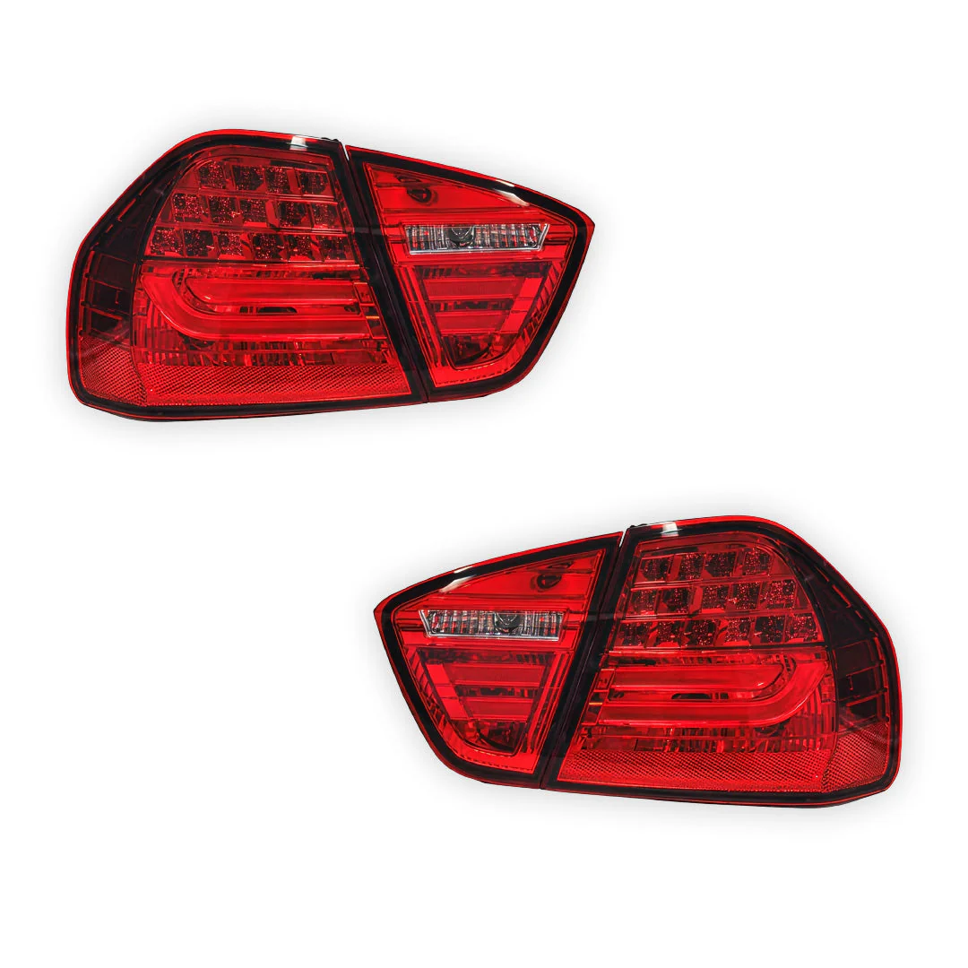 BMW 3 Series E90 Pre LCI (2005 - 2008) M3 LCI Style 3D LED Stipe Tail Lights LH + RH - Image 6