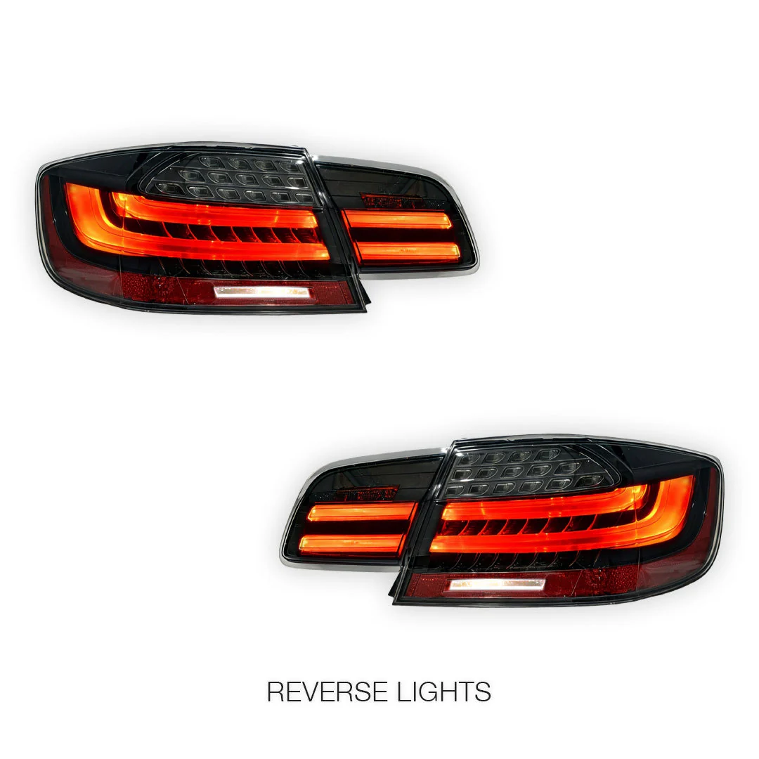 BMW 3 Series E92 (2006 - 2013) LCI Update Style 3D Full LED Stripe Bar Tail Lights LH + RH - Image 5