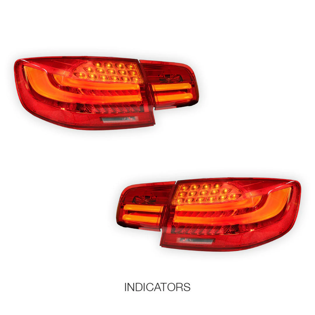 BMW 3 Series E92 (2006 - 2013) LCI Update Style 3D Full LED Stripe Bar Tail Lights LH + RH - Image 9