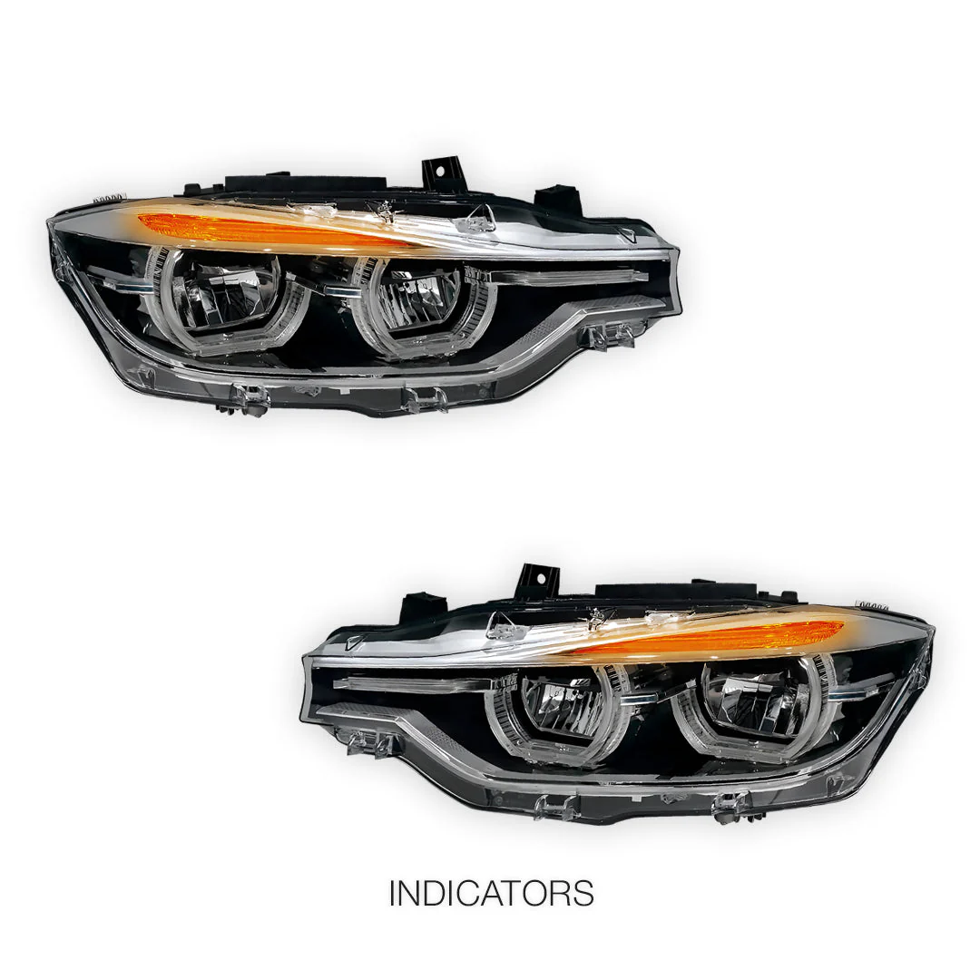 BMW 3 Series F30 / F31 (2012 - 2015) HID Model LED DRL Projector Headlights LH + RH - Image 10