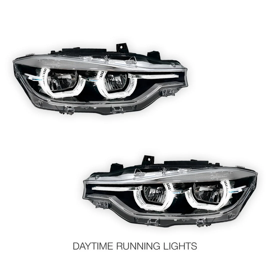 BMW 3 Series F30 / F31 (2012 - 2015) HID Model LED DRL Projector Headlights LH + RH - Image 9