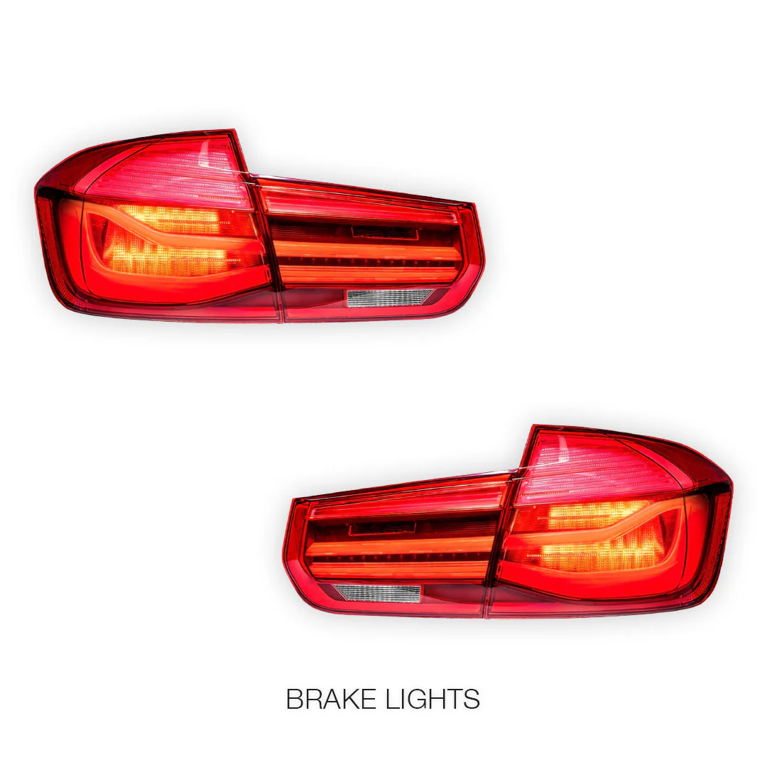 BMW 3 Series F30 / F80 (2012 - 2018) Red LCI Style Full LED Tail Lights LH + RH - Image 4