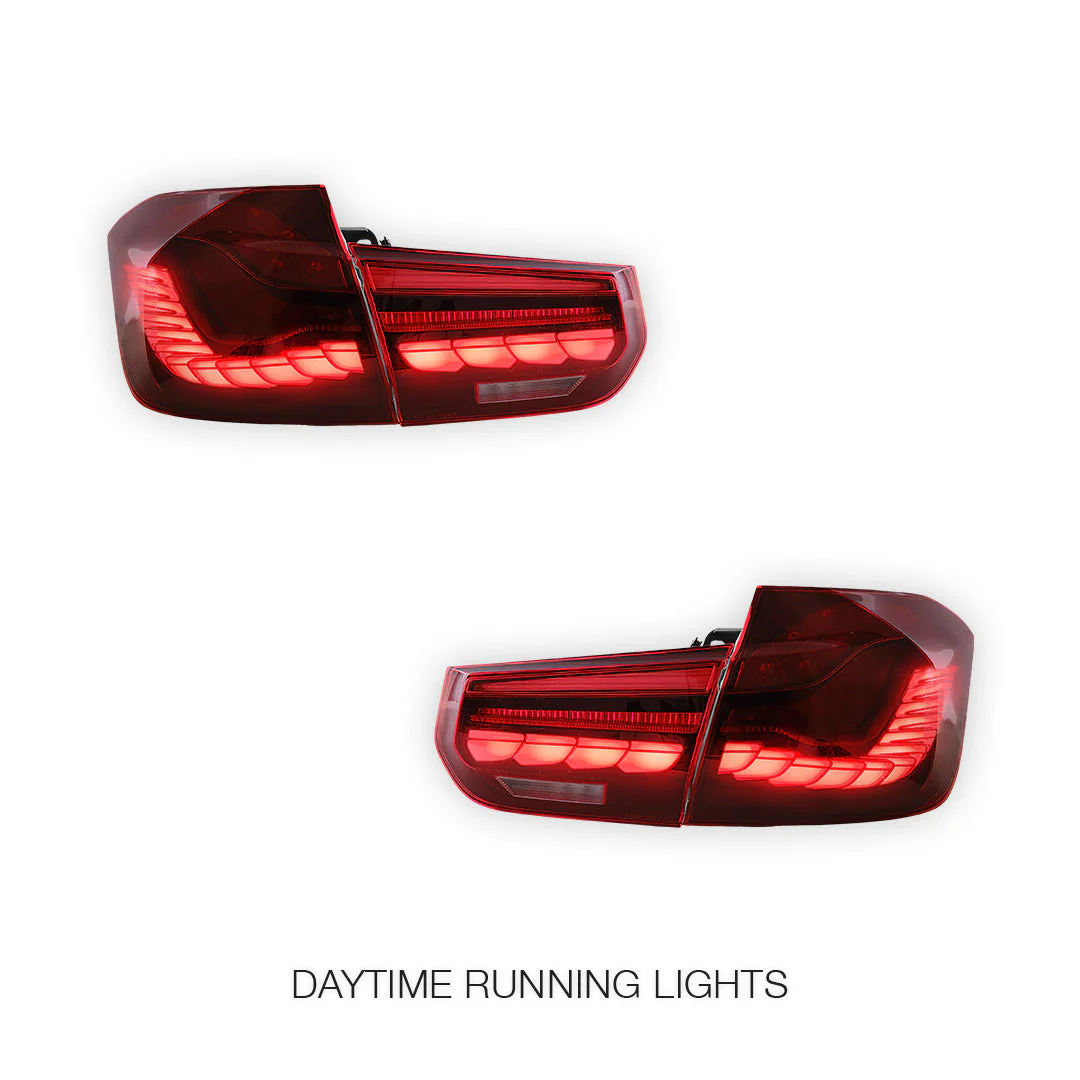 BMW 3-Series F30 / F80 / M3 (2012 - 2019) GTS Style Sequential Red LED Tail Lights LH + RH - Image 2