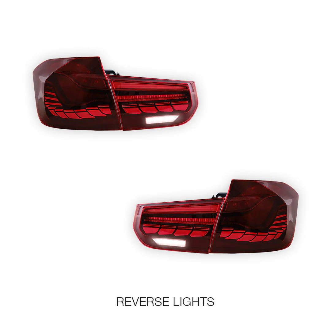 BMW 3-Series F30 / F80 / M3 (2012 - 2019) GTS Style Sequential Red LED Tail Lights LH + RH - Image 5