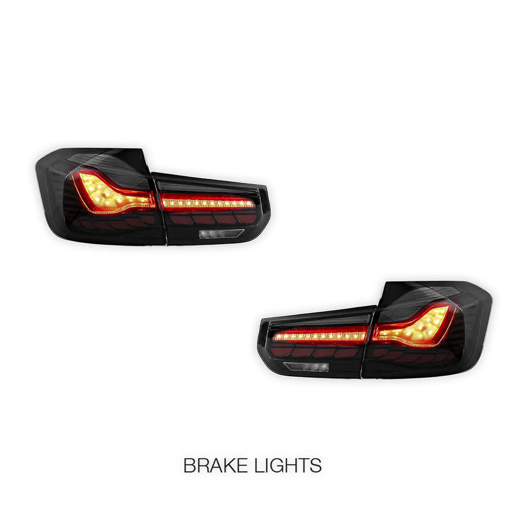 BMW 3-Series F30 / F80 / M3 (2012 - 2019) GTS Style Sequential Smoked LED Tail Lights LH + RH - Image 3