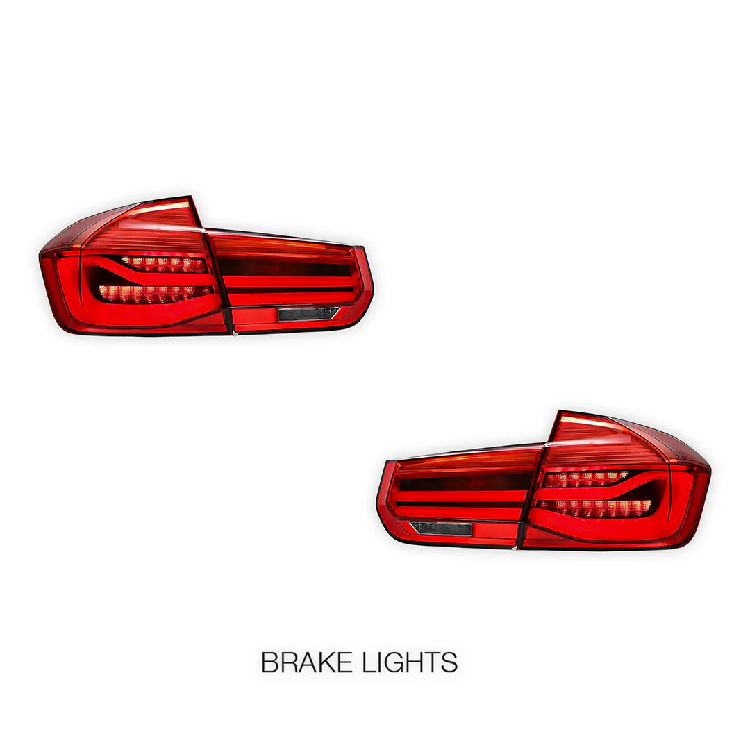 BMW 3-Series F30 / F80 / M3 (2012 - 2019) Sequential Red LED Tail Lights LH + RH - Image 3