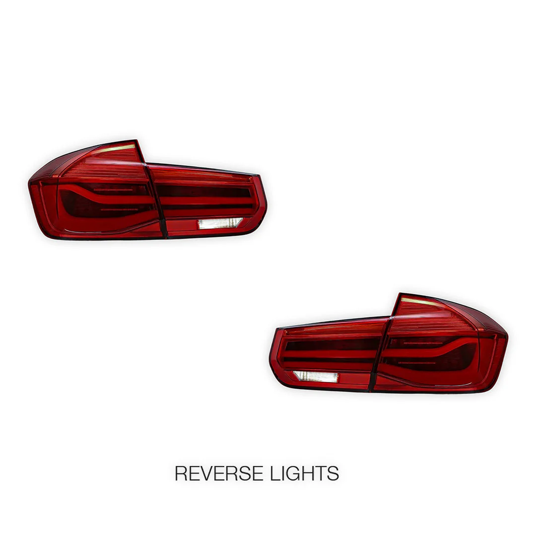 BMW 3-Series F30 / F80 / M3 (2012 - 2019) Sequential Red LED Tail Lights LH + RH - Image 5