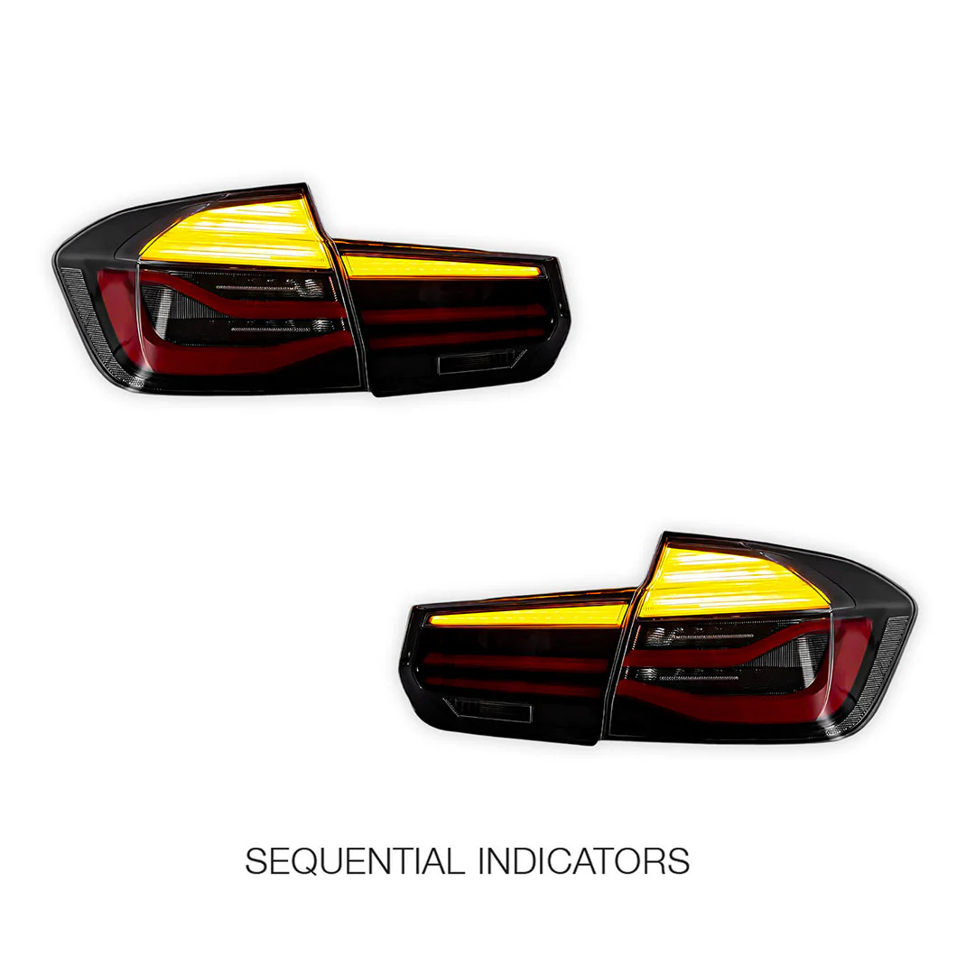 BMW 3-Series F30 / F80 / M3 (2012 - 2019) Sequential Smoked LED Tail Lights LH + RH - Image 4