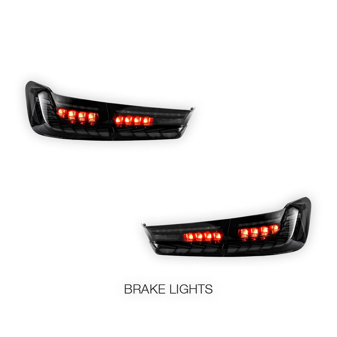 BMW 3-Series G20 (2019 - 2022) GTS Style Sequential Smoked Full LED Tail Lights LH + RH - Image 2