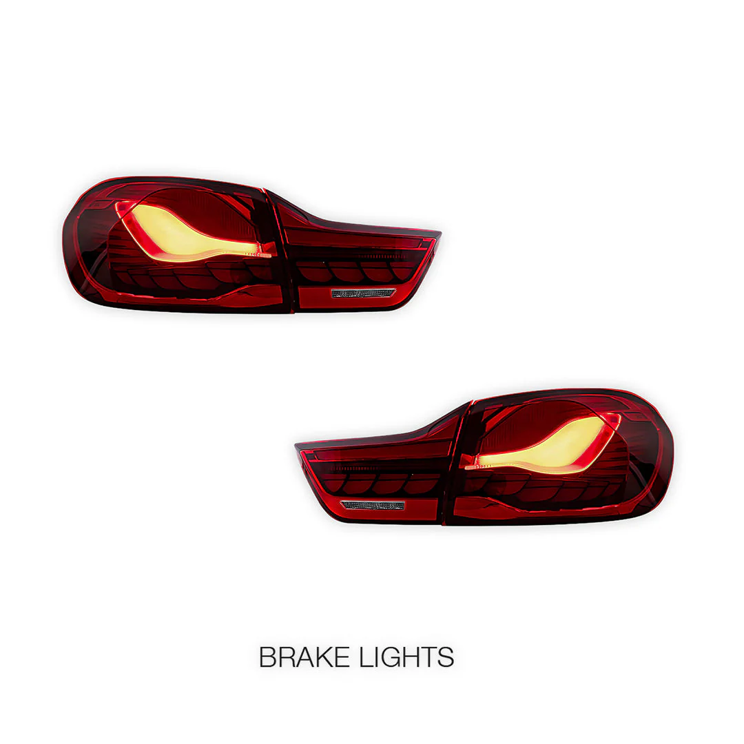 BMW 4-Series F32 / F33 / F36 / F82 / F83 (2014 - 2020) GTS Style Sequential Red Full LED Tail Lights LH + RH - Image 3