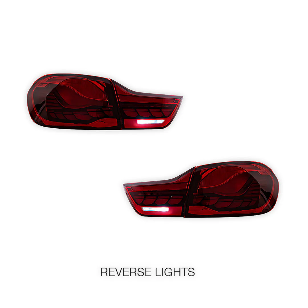 BMW 4-Series F32 / F33 / F36 / F82 / F83 (2014 - 2020) GTS Style Sequential Red Full LED Tail Lights LH + RH - Image 5