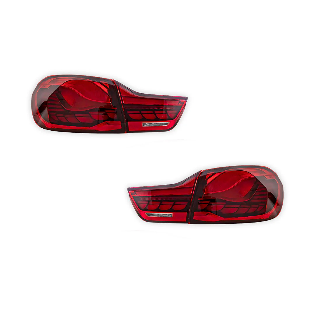 BMW 4-Series F32 / F33 / F36 / F82 / F83 (2014 - 2020) GTS Style Sequential Red Full LED Tail Lights LH + RH - Image 6