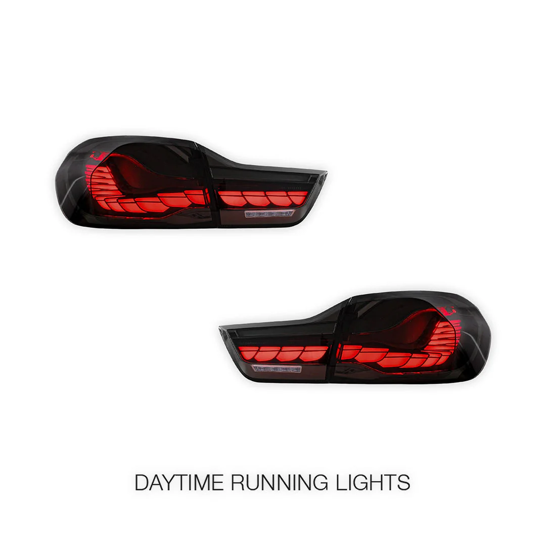BMW 4-Series F32 / F33 / F36 / F82 / F83 (2014 - 2020) GTS Style Sequential Smoked Full LED Tail Lights LH + RH - Image 2