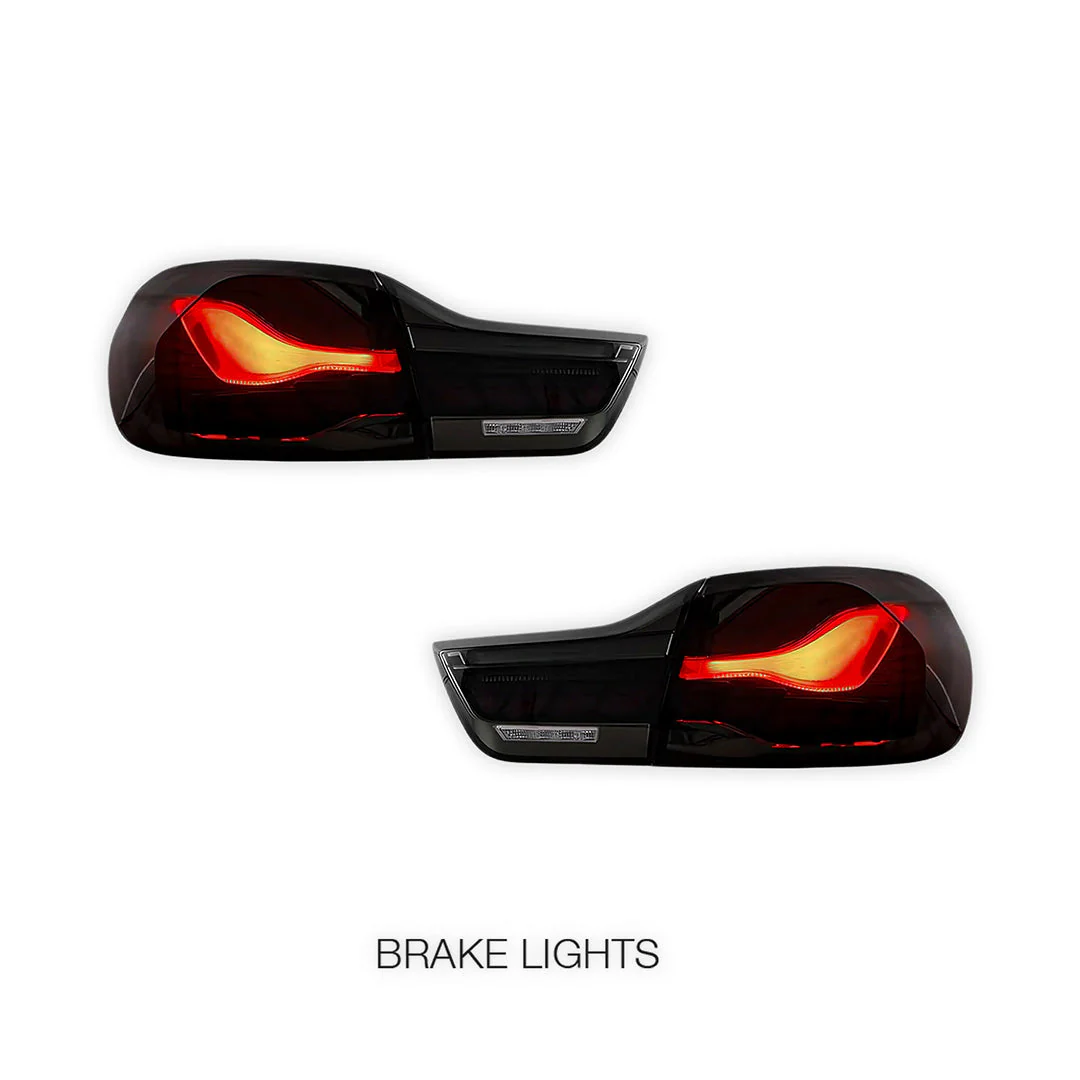 BMW 4-Series F32 / F33 / F36 / F82 / F83 (2014 - 2020) GTS Style Sequential Smoked Full LED Tail Lights LH + RH - Image 3