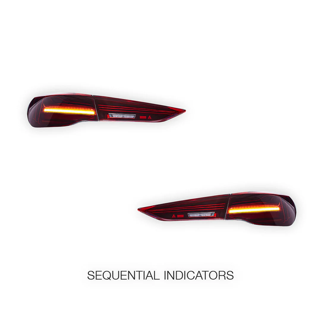 BMW 4-Series G22 / G23 / G26 (2020 - 2025) Sequential Red Full LED Tail Lights LH + RH - Image 4