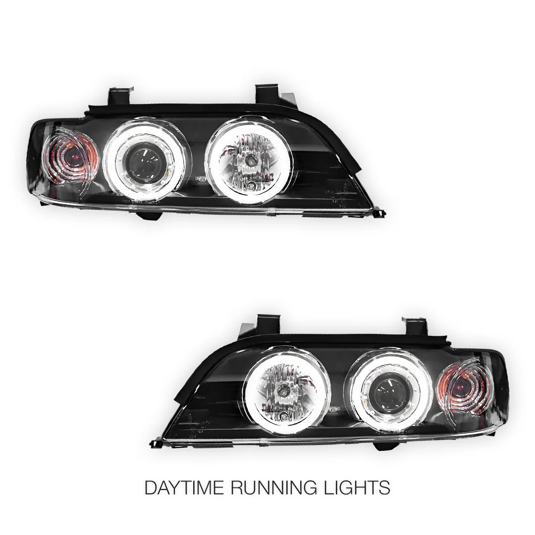 BMW 5 Series E39 (1995 - 2003) CCFL Angel-Eyes Projector Headlights LH + RH - Image 3