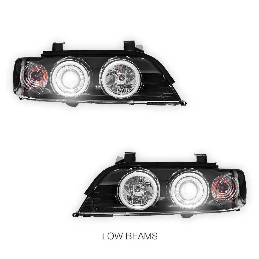 BMW 5 Series E39 (1995 - 2003) CCFL Angel-Eyes Projector Headlights LH + RH - Image 5