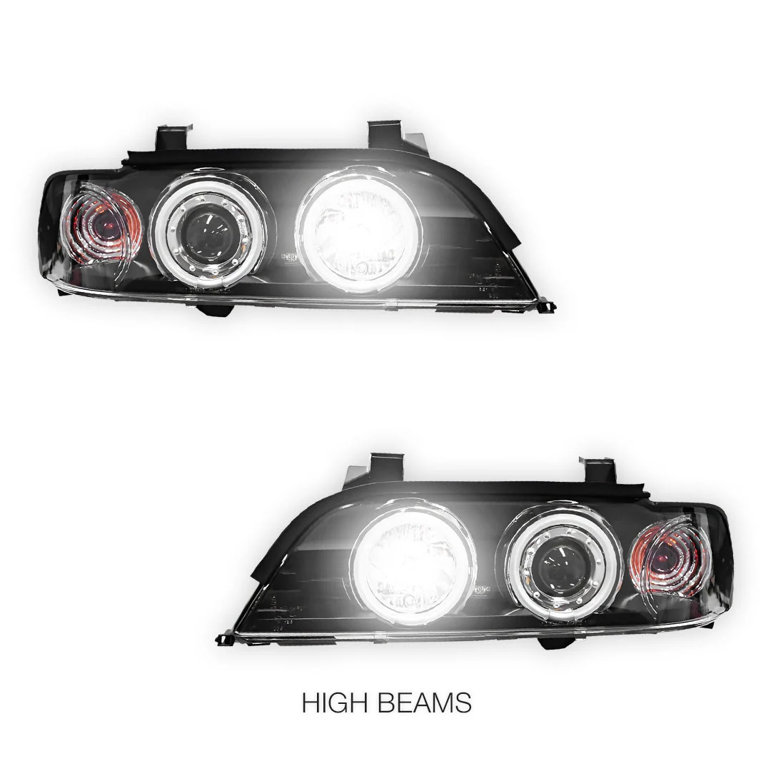 BMW 5 Series E39 (1995 - 2003) CCFL Angel-Eyes Projector Headlights LH + RH - Image 6