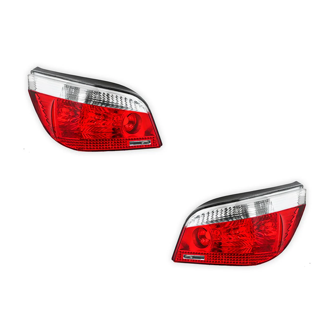 BMW 5 Series E60 Sedan (2003 - 2007) No LED OEM Style Tail Lights LH + RH - Image 2