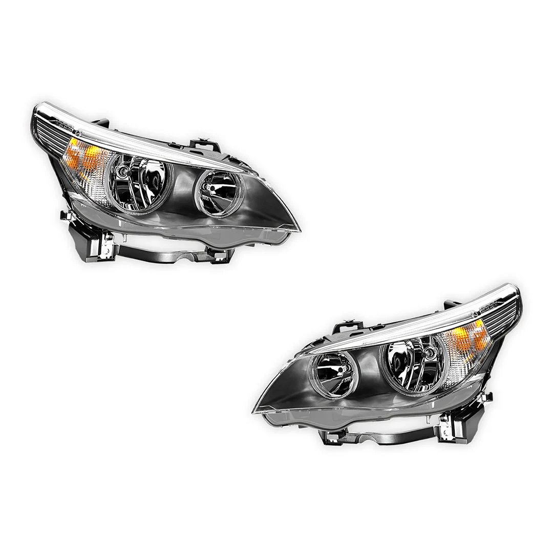 BMW 5 Series E60 Sedan / Wagon (2003 - 2010) No Xenon OEM Style Headlights LH + RH - Image 2