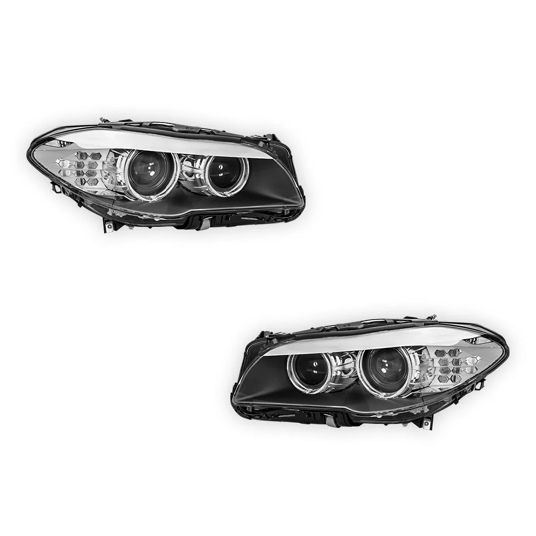 BMW 5 Series F10 / F11 Sedan & Wagon (2010 - 2013) Headlights with Xenon LH + RH - Image 2