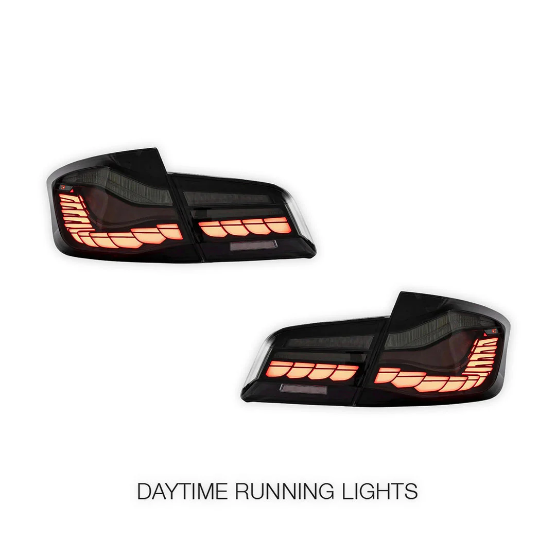 BMW 5-Series F10 / F18 (2011 - 2017) Sequential Smoked Full LED Tail Lights LH + RH - Image 2