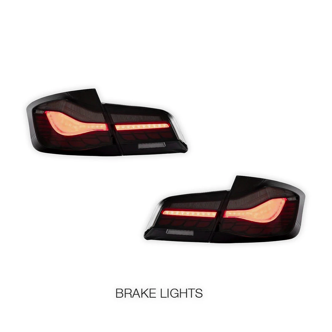 BMW 5-Series F10 / F18 (2011 - 2017) Sequential Smoked Full LED Tail Lights LH + RH - Image 3