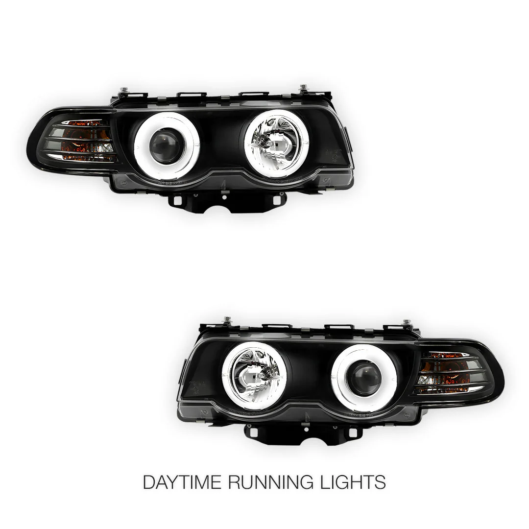 BMW 7 Series E38 (1995 - 1998) CCFL Angel-Eyes Projector Headlights LH + RH - Image 3