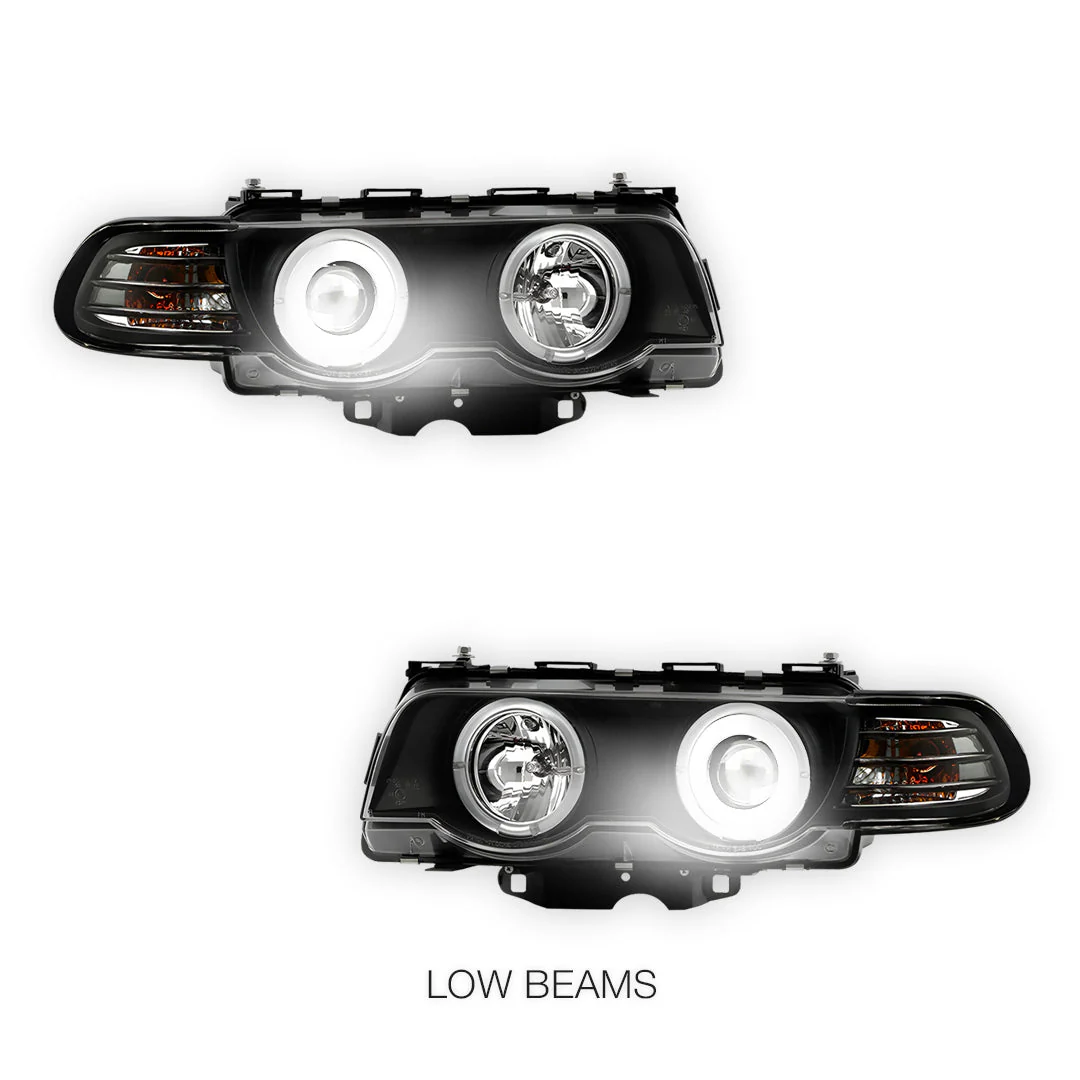 BMW 7 Series E38 (1995 - 1998) CCFL Angel-Eyes Projector Headlights LH + RH - Image 5