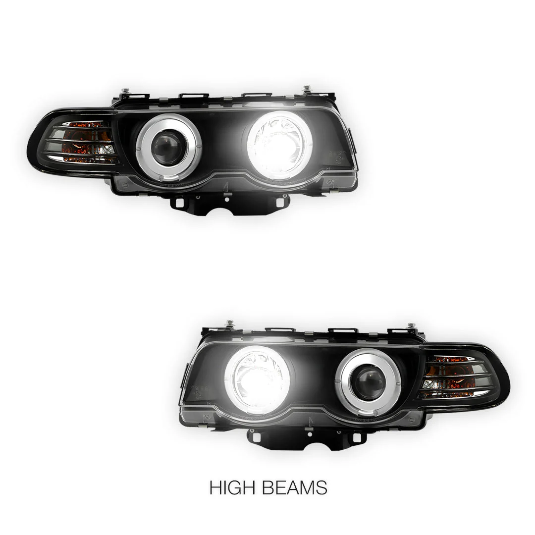 BMW 7 Series E38 (1995 - 1998) CCFL Angel-Eyes Projector Headlights LH + RH - Image 6