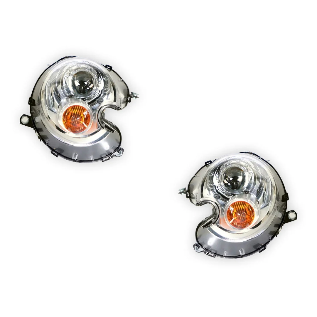 BMW  Cooper R57 (2009 - 2014) OEM Style Chrome Xenon Headlights LH + RH - Image 2