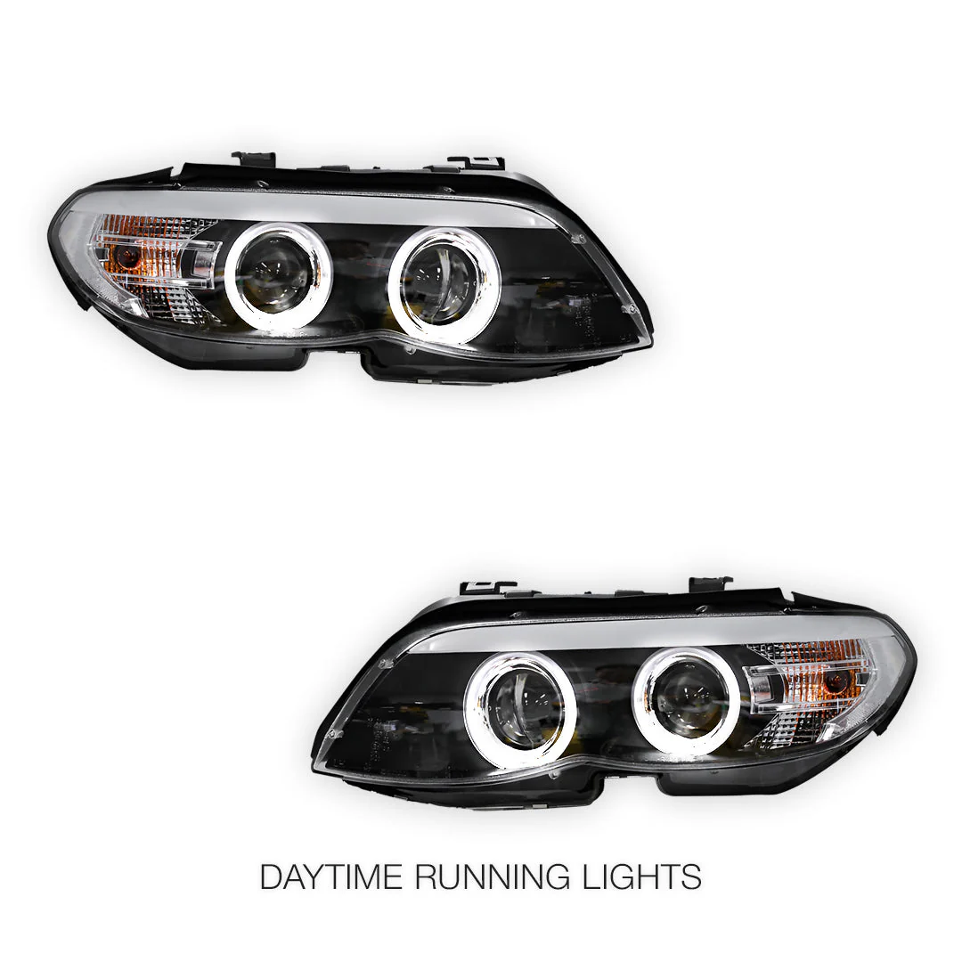 BMW X5 E53 (2004 - 2006) HID / Xenon Model CCFL Angel-Eyes Projector Headlights LH + RH - Image 3
