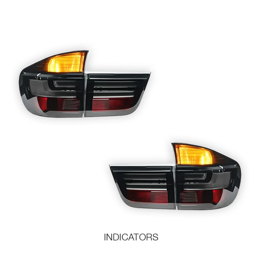 BMW X5 E70 (2007 - 2010) Smoked Facelift X5M Style LED Tail Lights LH + RH - Image 3