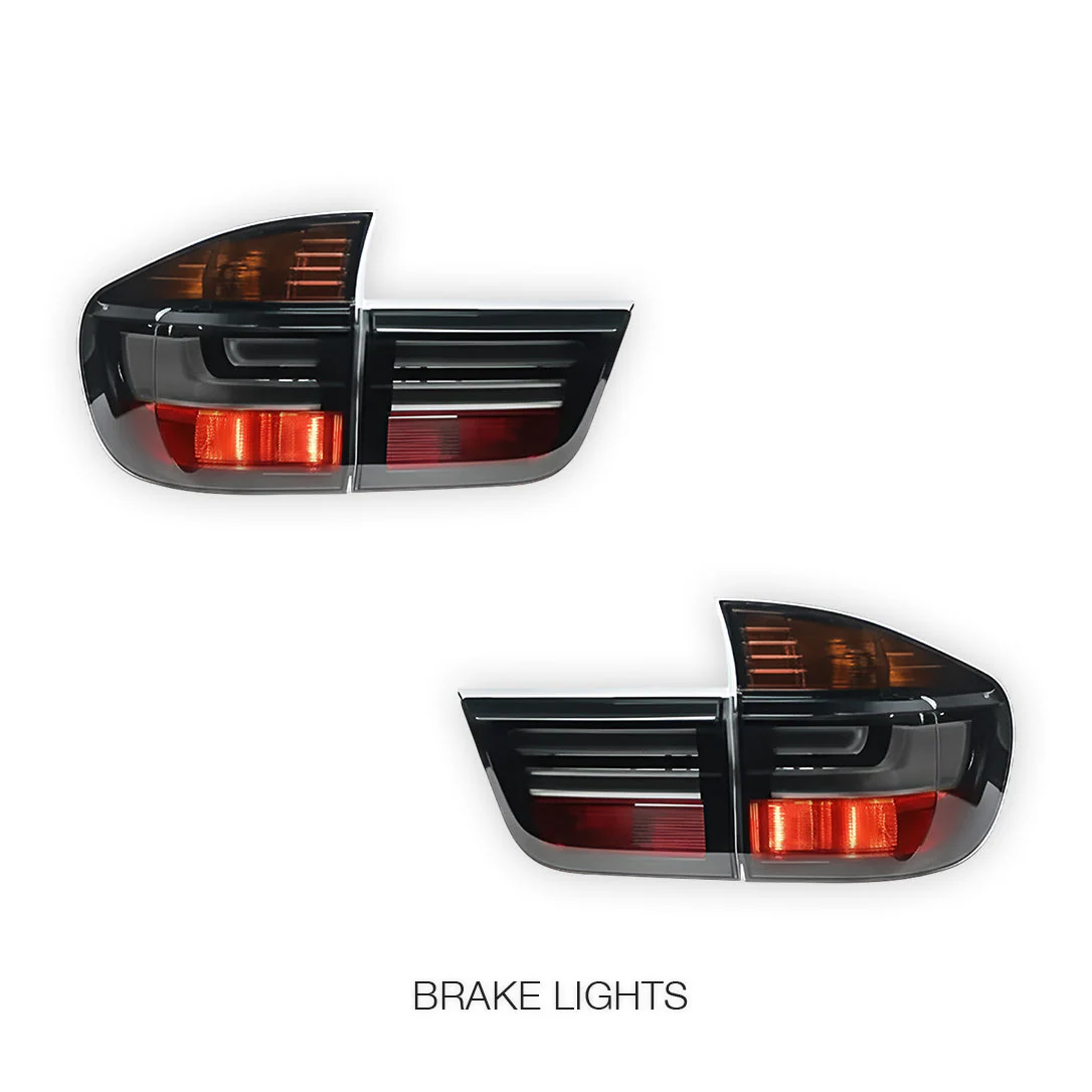 BMW X5 E70 (2007 - 2010) Smoked Facelift X5M Style LED Tail Lights LH + RH - Image 4
