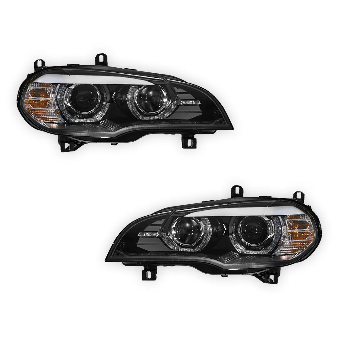 BMW X5 E70 (2007 - 2013) Xenon / AFS Model LED DRL Projector Headlights LH + RH - Image 2
