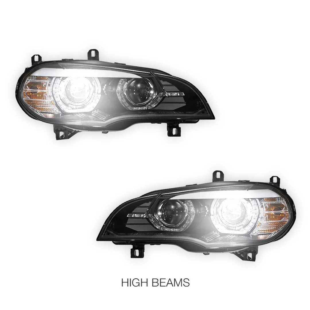 BMW X5 E70 (2007 - 2013) Xenon / AFS Model LED DRL Projector Headlights LH + RH - Image 6