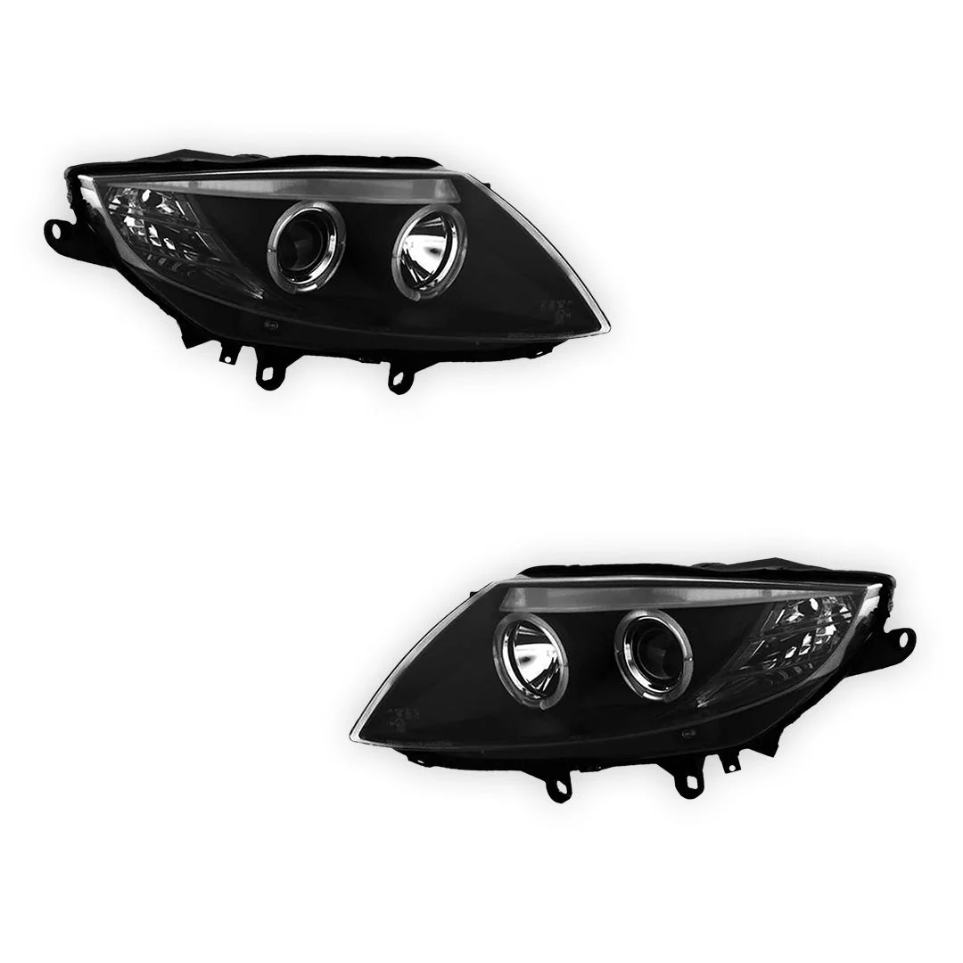 BMW Z4 E85 / E86 (2003 - 2008) HID Model Black CCFL Angel-Eyes Projector Headlights LH + RH - Image 6