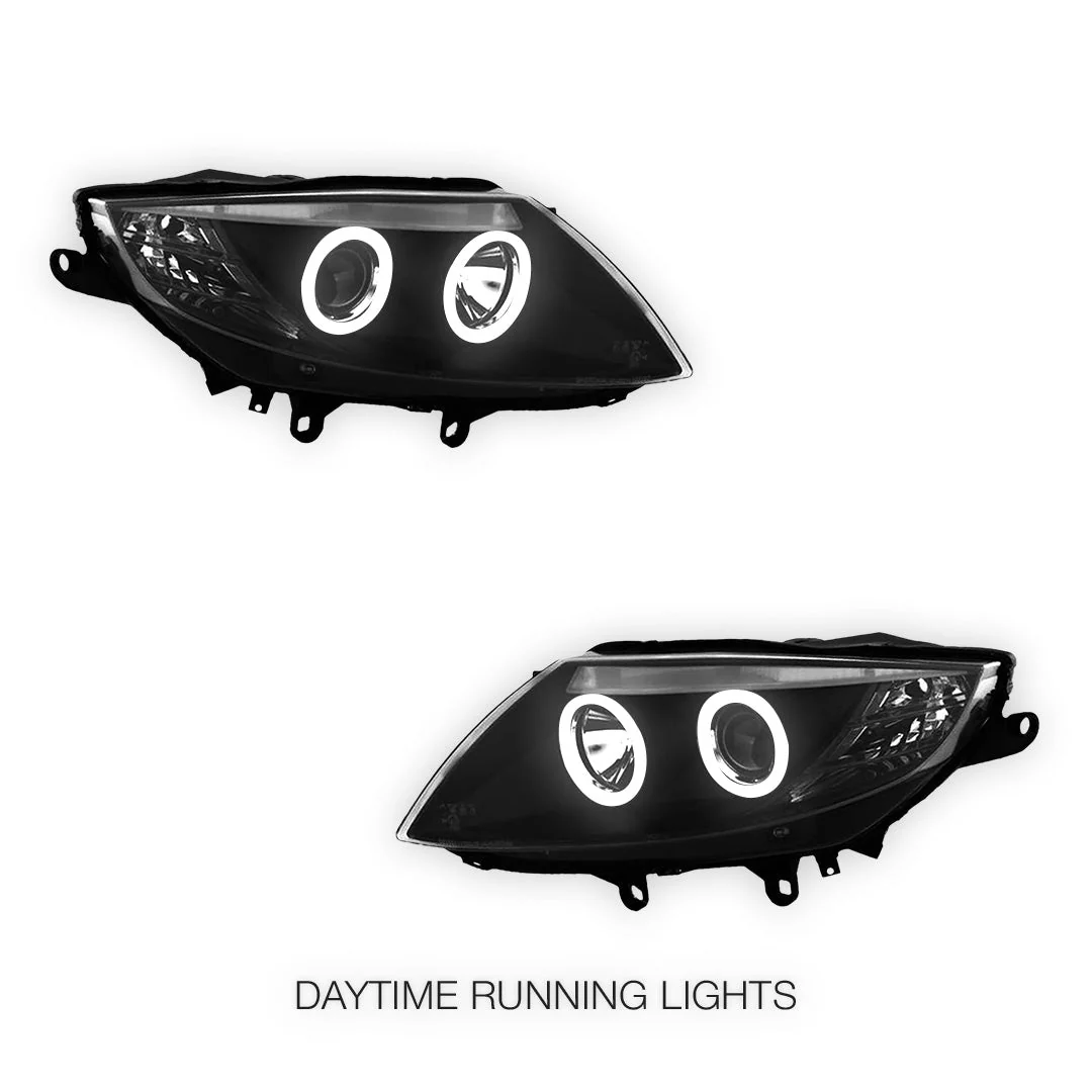 BMW Z4 E85 / E86 (2003 - 2008) Halogen Model Black CCFL Angel-Eyes Projector Headlights LH + RH (Copy) - Image 6