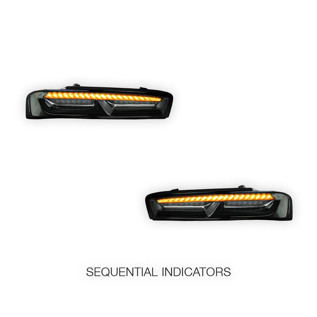 Chevrolet Camaro (2016 - 2018) Sequential Smoked LED Tail Lights LH + RH - Image 4