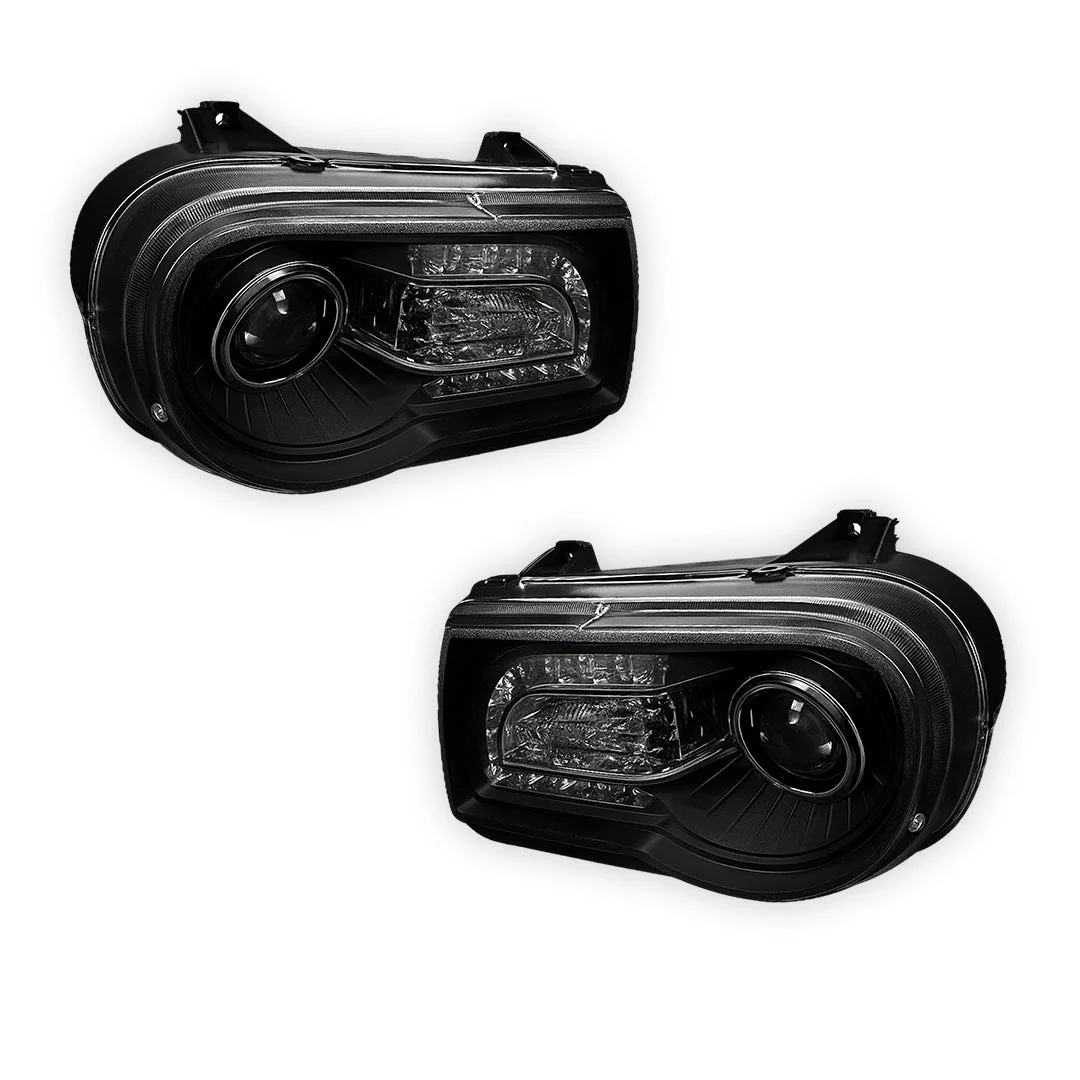 Chrysler 300C (2005 - 2012) LED Angel-Eyes Projector Headlights DRL LH + RH - Image 5