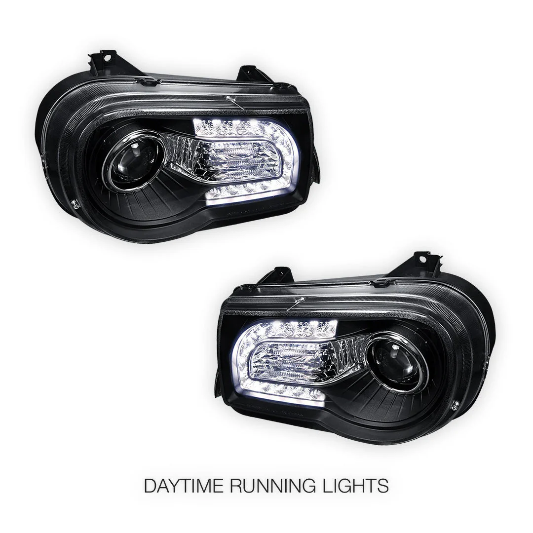 Chrysler 300C (2005 - 2012) LED Angel-Eyes Projector Headlights DRL LH + RH - Image 6