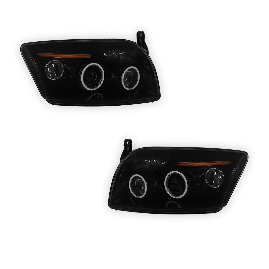 Dodge Caliber PM (2006 - 2012) Angel-Eyes DRL Projector Headlights LH + RH - Image 5
