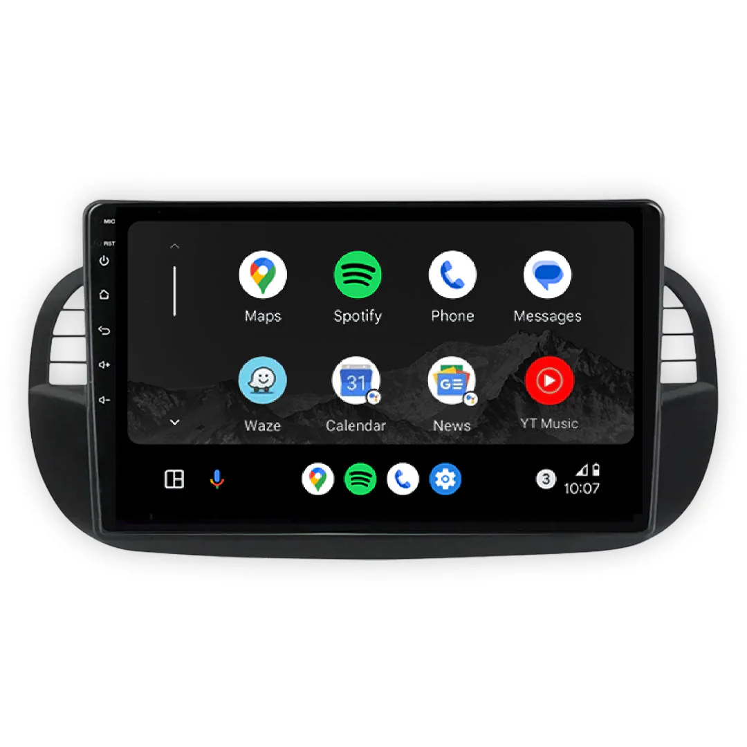 Fiat 500 Series 1 (2008 - 2014) 9" 13.3" Wireless Android 15 Head Unit for Apple CarPlay / Android Auto - Image 2