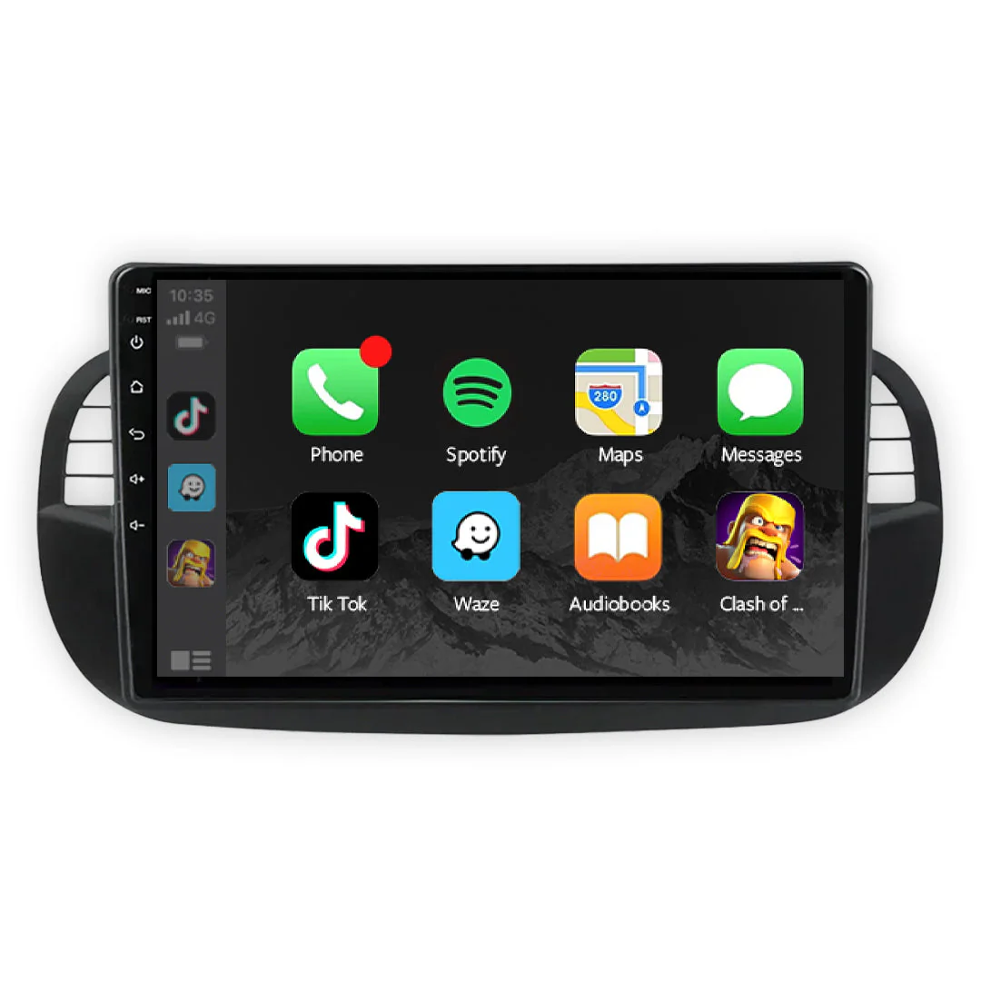 Fiat 500 Series 1 (2008 - 2014) 9" 13.3" Wireless Android 15 Head Unit for Apple CarPlay / Android Auto - Image 3