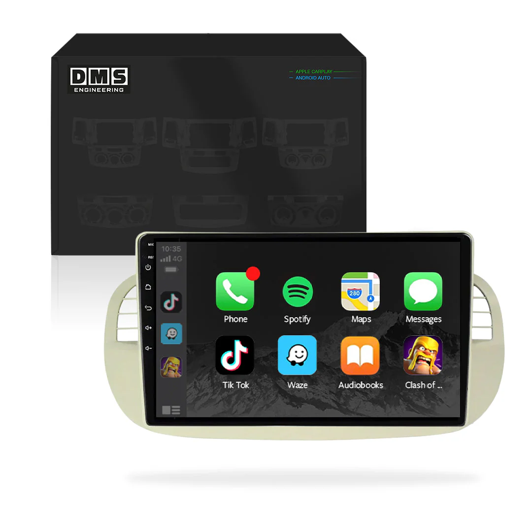 Fiat 500 Series 1 (2008 - 2014) 9" 13.3" Wireless Android 15 Head Unit for Apple CarPlay / Android Auto - Image 4