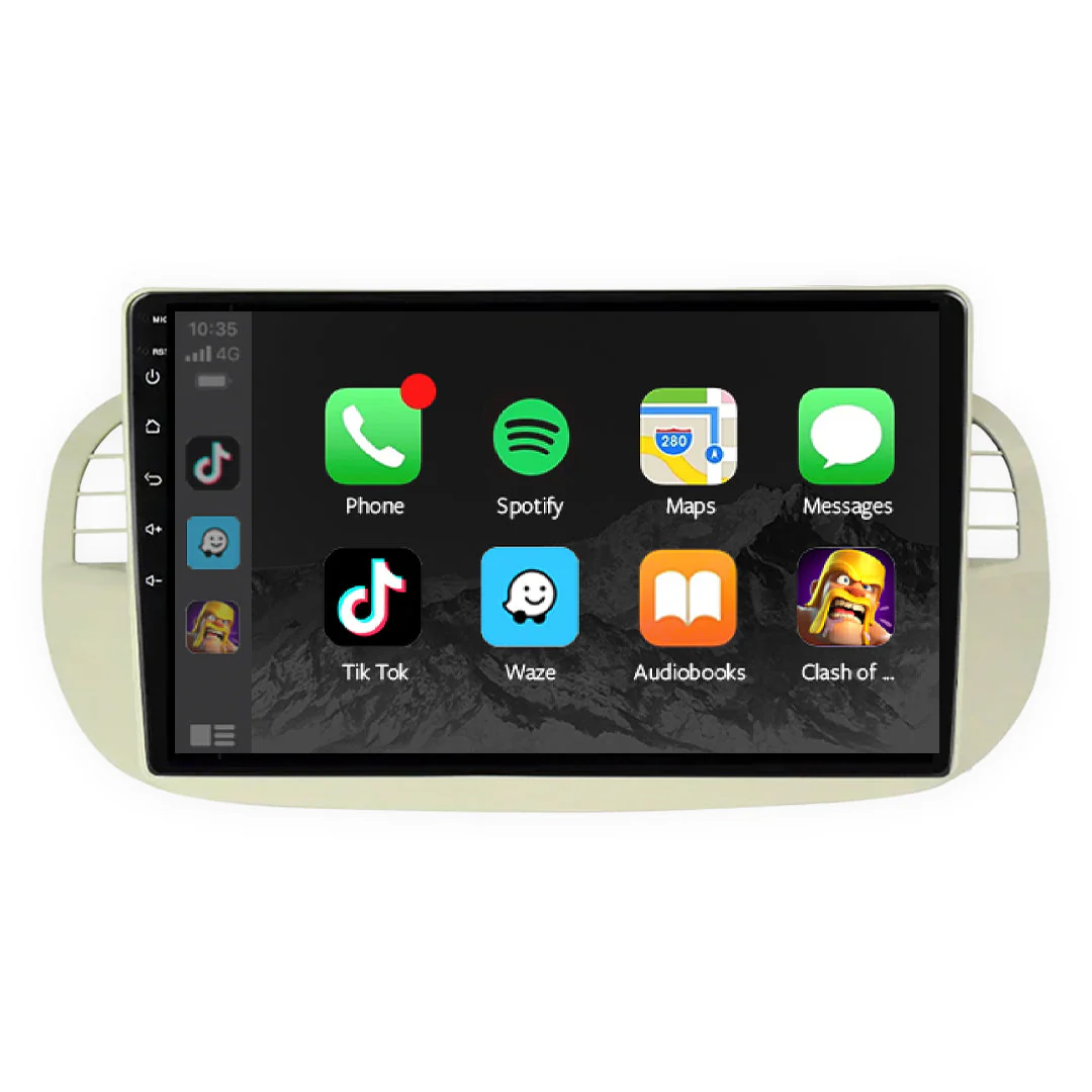 Fiat 500 Series 1 (2008 - 2014) 9" 13.3" Wireless Android 15 Head Unit for Apple CarPlay / Android Auto - Image 6