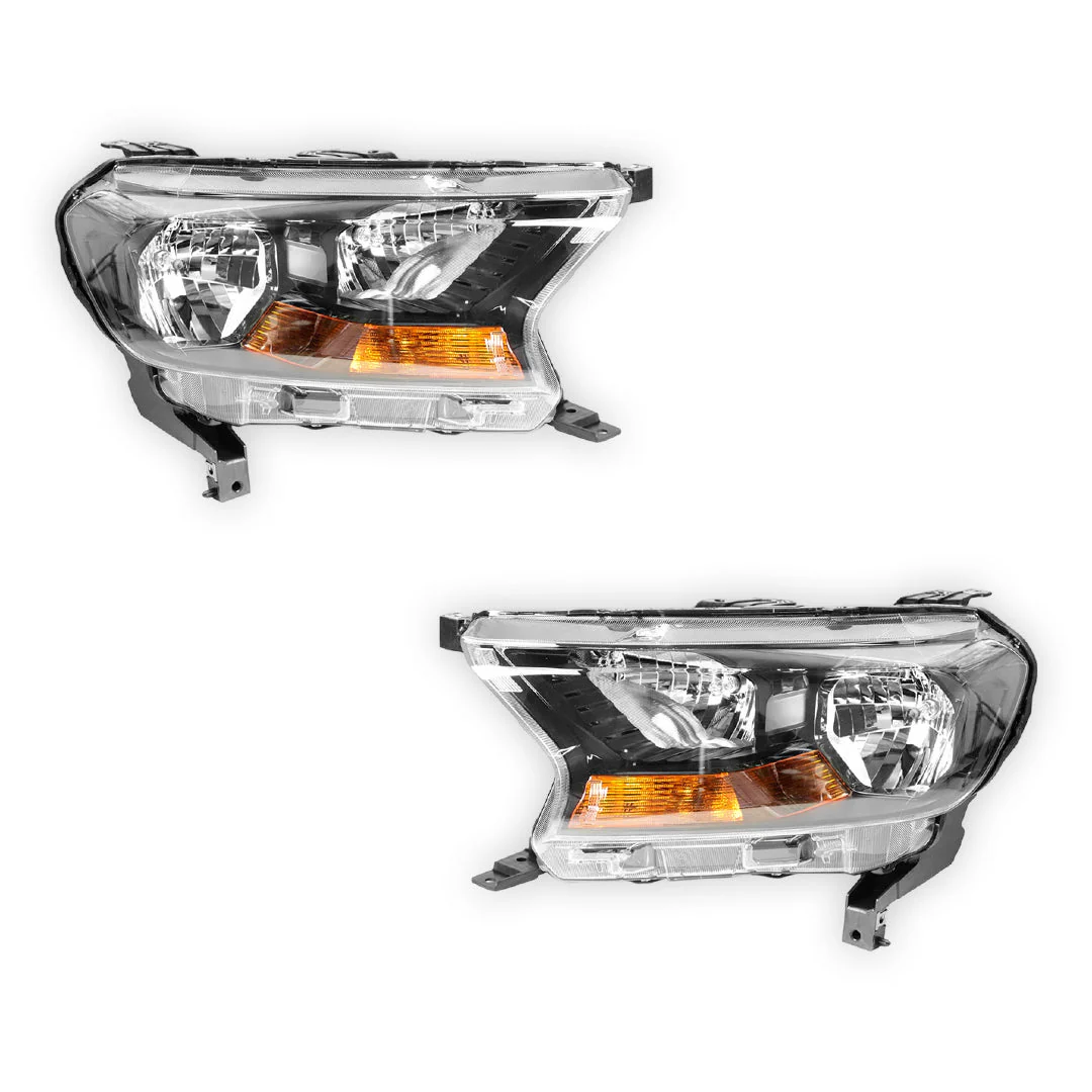 Ford Everest UA (2015 - 2018) Genuine Black Ambiente Headlights LH + RH - Image 2